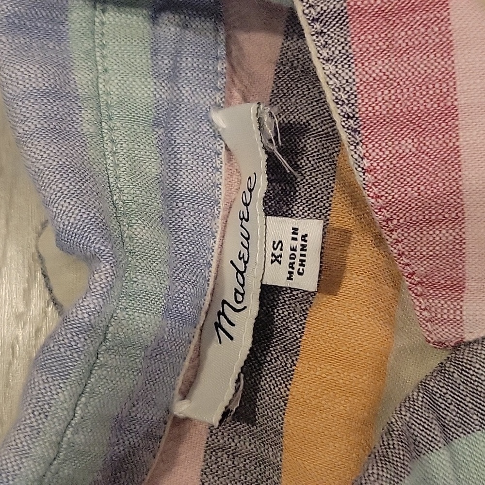 Madewell Hilltop Shirt in Rainbow Stripe - Picture 5 of 5